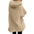 thumbnail image 3 of Womens Coats Long Sleeve Solid Hoodies Cardigan Zipper Sweatshirts Tops, 3 of 6