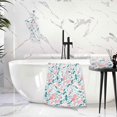 thumbnail image 5 of Coolnut Beautiful Floral Pattern Bath Towels with 1 Washcloth, 27"x54" + 12"x12"100% Cotton Bathroom Towels Set, Ultra Absorbent and Super Soft Bath Towel for Hotel, Home, 5 of 6