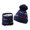 Navy, variant on lnmuld Solid 2 Piece Kids Car Jacquard Pom Pom Beanie Hat Neck Warmer Set Fleece Lined Winter Accessory for Boys Navy,2-6 Years
