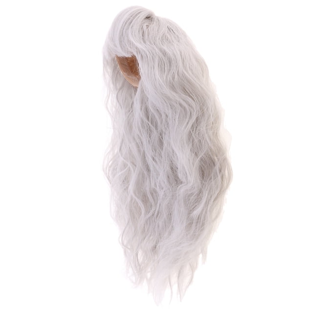 de Muñeca de Nuevo Estilo Popular Peluca Rizada de Color Blanco Plateado para Muñecas 1/3 Sunnimix BJD Doll Wig