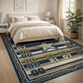 thumbnail image 3 of ODIKA Football Bold Athletic Scoreboard Lone Horizontal Cave Stripe for King Size Bedroom, Master Suite, Under Bed, Foldable Easy Care, 3 of 7
