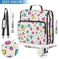thumbnail image 2 of FORMRS Zipper Binder with Shoulder Strap 2-inch Ring 500 Sheet Capacity File Bag, Beige Retro Pattern, 2 of 5