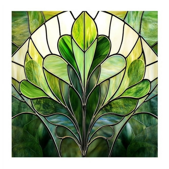 AQRS Stained Glass Static Window Film Privacy Protection Sun Blocking Glass Cling Waterproof PVC Home Office Bathroom Window Covering Film