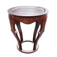 thumbnail image 2 of D-Art Collection Baronnes Solid Mahogany Wood Curved Table in Dark Brown, 2 of 3