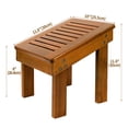 thumbnail image 6 of Utoplike Teak Wood Shower Foot Stool for Shaving Legs, Non-Slip, 6 of 9