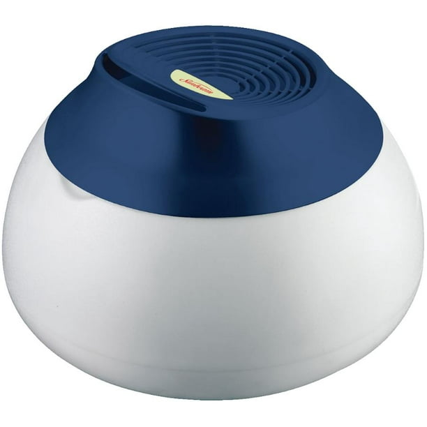 Omabeta Humidificateur de bureau à 360 degrés Humidificateur sans fil  rotatif à 360 degrés, brume Fine, auto decoration Bleu Blanc
