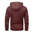 thumbnail image 3 of Dpytoraw Men's Fall & Winter Letter Print Mock Neck Zip Up Jacket Casual Solid Regular Fit Long Sleeve Jackets With Pockets, 3 of 3
