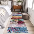 thumbnail image 5 of 2x6 Kitchen Runner Rug, Vintage Floral Non-Skid Rubber Backing Large Rectangle Rugs - Living Room Bedroom Home Office, Farmhouse Botanical Flowers Indoor Floor Mat Carpets Washable Rug, 5 of 9