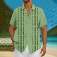 thumbnail image 2 of AHTJRT Men's Summer Beach Shirt Shell Spiral Geometry Vibrant Coastal Styling Green L, 2 of 5