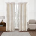 thumbnail image 2 of Cortinas Jacquard Elefantito Hogar Niza Beige Color Beige Dos paneles de 1.50 cm x 2.10 cm, 2 of 5