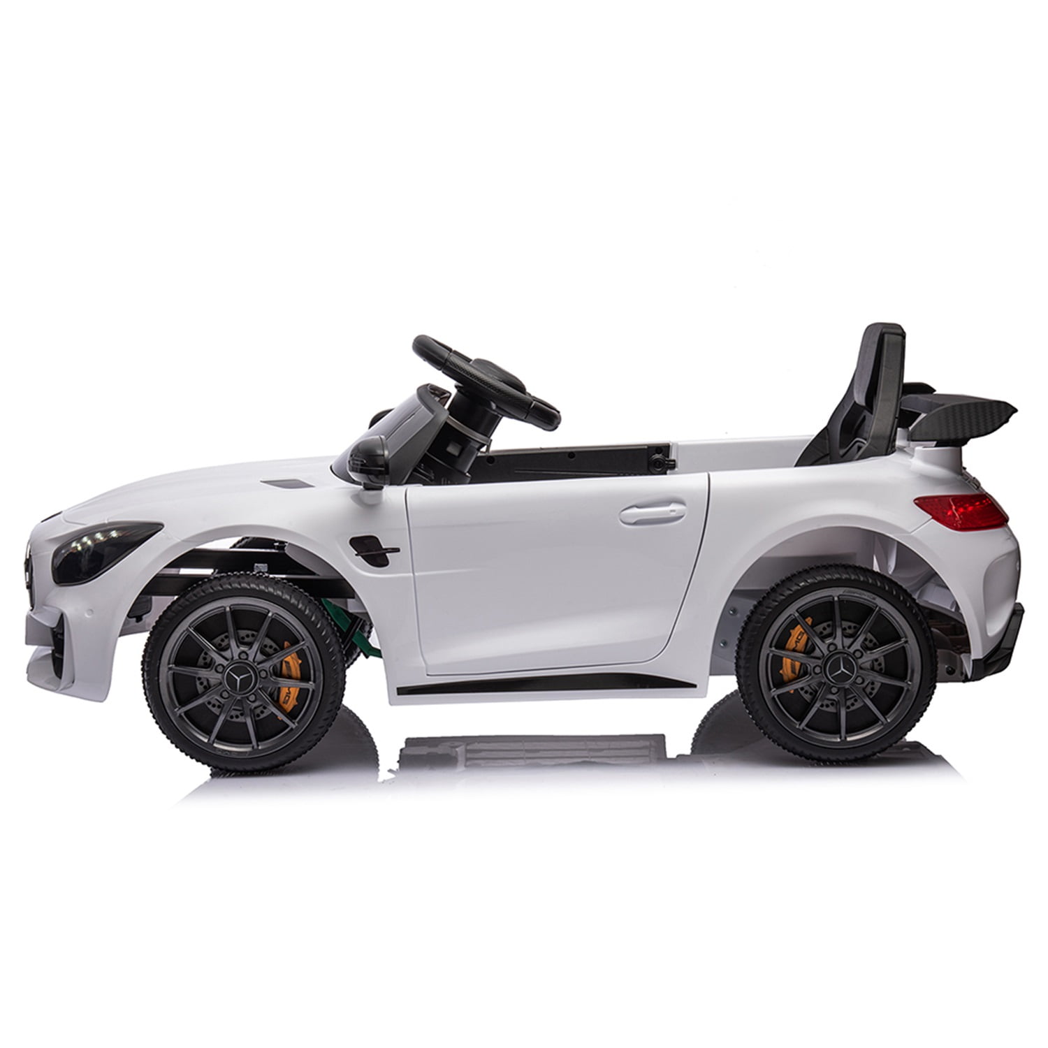 CIPACHO Licensed Mercedes-Benz AMG GTR Dual drive 12V Powered Ride Ons Sports Car with 2.4G Remote Control, White CIPACHO Licensed Mercedes-Benz AMG GTR Dual drive 12V Powered Ride Ons Sports Car with 2.4G Remote Control, White