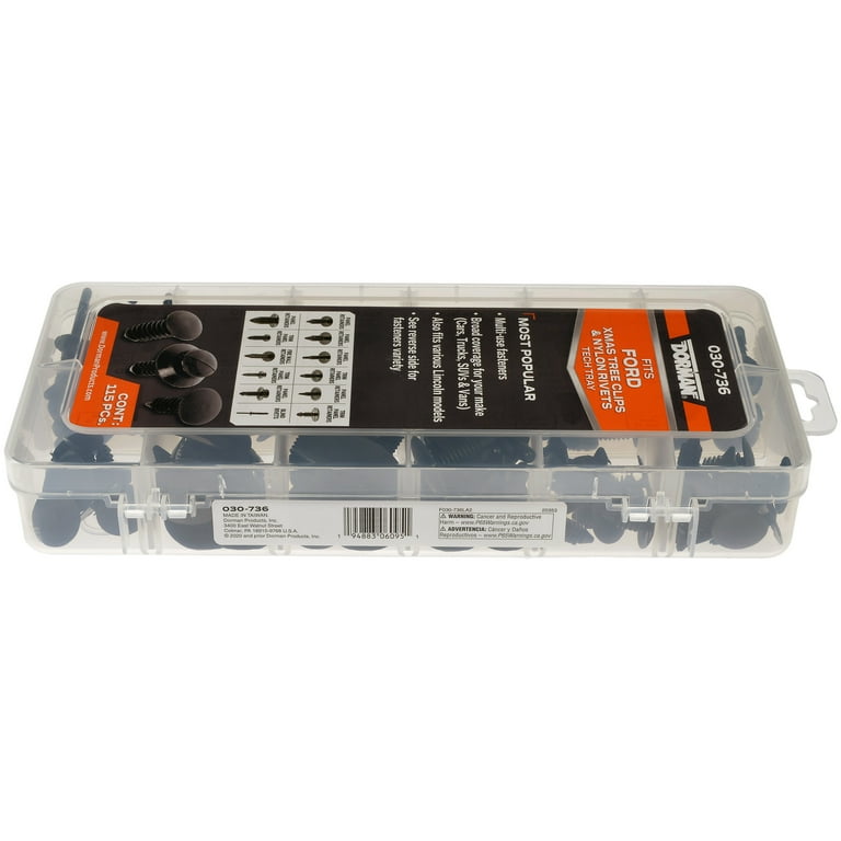 Dorman 030-736 Fastener Tech Tray - Xmas Tree Clips And Nylon