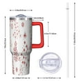 thumbnail image 2 of White Christmas Tree Pattern Tumbler with Handle and Lid,40oz Double Wall Vacuum Insulated Tumbler,Cups Gift for Women and Men, 2 of 7