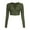 Green 1, variant on Cardigan Sweater Women's Fashion Cropped Rib Long Sleeve Knit Cardigan with Cropped Buttons Women's Cardigans Brown