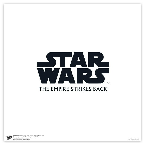 Gallery Pops Star Wars: Saga - The Empire Strikes Back Logo Wall Art, Unframed Version, 12" x 12"