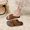 Khaki, variant on Sweet Knot Cross Strap Slide Sandals Hand-Stitched Edge Lightweight Daily Walking Matching Dress Trainers