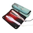 thumbnail image 3 of Hair Tool Organizer Bag with Heat Resistant Mat Removable Travel Storage Case for Hot Air Brushes Curling Irons Flowers and Butterflies Flying, 3 of 8