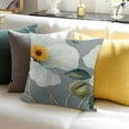 thumbnail image 3 of SHANXI Throw Pillow Covers White Flowers Print Cushion Cover Soft Pillow Cases for Home Sofa Bed Chair Car Office Decorative 22x22in, 3 of 5