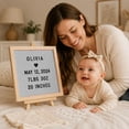 thumbnail image 4 of Square White Felt Letter Board with Wooden Frame, 170+ Letters Symbols for Home Decor Announcements, 4 of 4