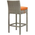 thumbnail image 4 of Modway Conduit 5 Piece Outdoor Patio Wicker Rattan Set in Light Gray Orange, 4 of 7