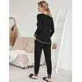 thumbnail image 5 of Avidlove Pajama Sets for Women Long Sleeve Comfy Jogger Pj Set Soft Loungewear 2 Piece Sleepwear Nightwear, 5 of 7