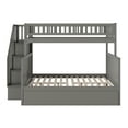 thumbnail image 3 of Woodland Staircase Bunk Bed Twin over Full with 2 Urban Bed Drawers in Grey, 3 of 5