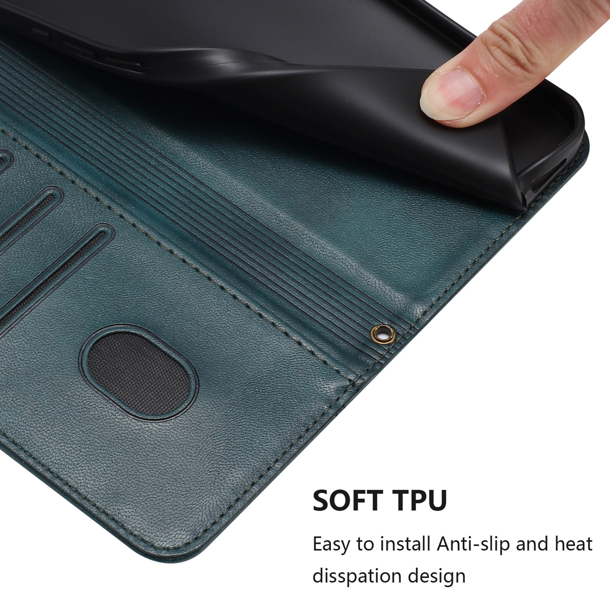 HAOYE Cover A Portafoglio Per Blackview OSCAL C80, Custodia Magnetica In Pelle PU Con Supporto E Slot Per Carte, Protezione Antiurto, Nero