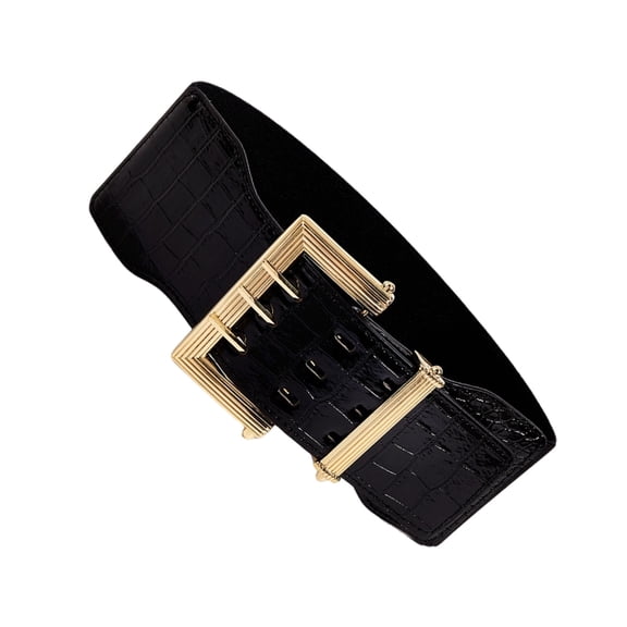 JZROCKER Waist Cincher Underbust PU Waistband Elegant Elastic Belt for Wrap Dress Waist Belt for Suit Skirt Jeans Jewelry