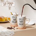 thumbnail image 4 of Set de tazas de café de cerámica para el 25 aniversario de AW BRIDAL, 350 ml, 4 of 9