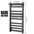 thumbnail image 5 of Black Heated Towel Rack Bathroom Towel Warmer Wall Mount Electric Towel Bar Set with Digital Display, 5 of 26