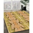 thumbnail image 3 of Ahgly Company Machine Washable Indoor Square Transitional Orange Area Rugs, 3' Square, 3 of 7