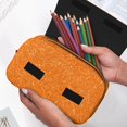 thumbnail image 7 of Hirioo Orange Glitter2 for Large Grid Mesh Pencil Case with Zipper Stationery Organizer Case, 7 of 7