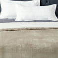 thumbnail image 6 of Cozy Tyme Lorraine Flannel Reversible Sherpa Throw Blanket - Super Soft Solid Color 108"x 90" Taupe, 6 of 11
