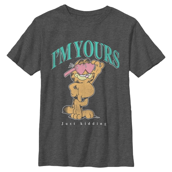 Boys Garfield I'm Yours Just Kidding T Shirt