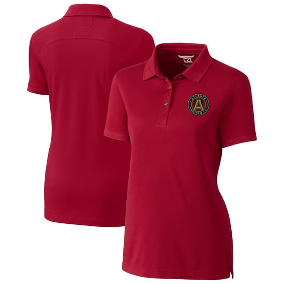 Women's Cutter & Buck Red Atlanta United FC Advantage Eco Tri-Blend Pique Polo