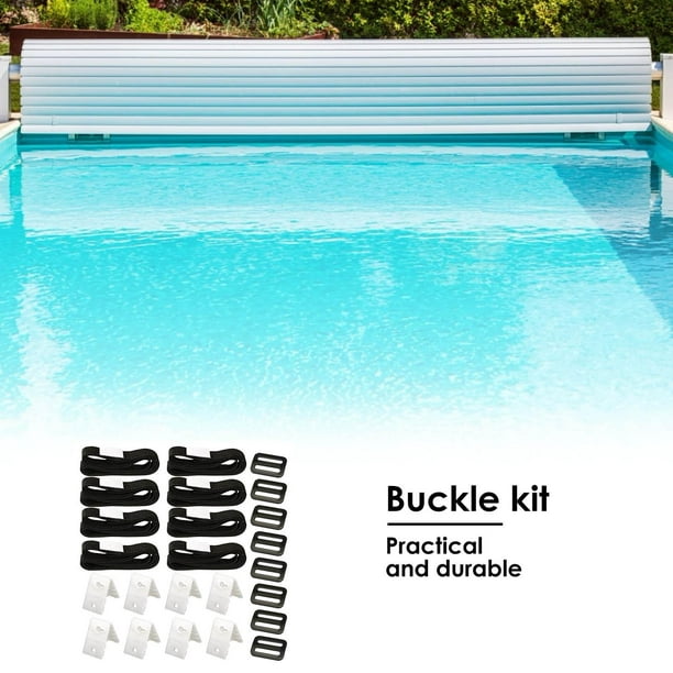 24 Pcs Pool Solar Cover 8 Fastener Reel Attachment Kit Including 8