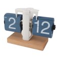 thumbnail image 1 of Vintage Retro Flip Clock with Wood Base Stable Placement for Living Room, Office, 1 of 7