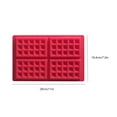 thumbnail image 2 of ‘s Kitchen Square Waffle Mold Four Grids Silicone Cake Mould Pancake Bakeware Kitchen Baking Tool Red, 2 of 9