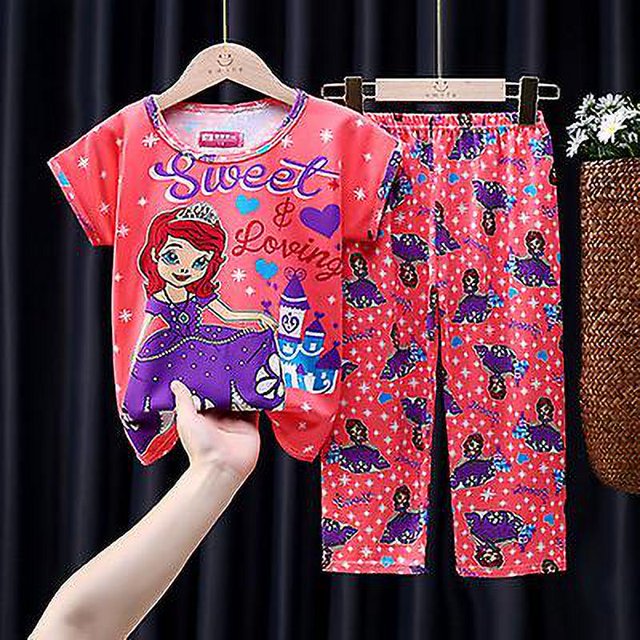 12 (100-110 cm) púrpura Algodón de los niños Princesa Anna Elsa Pijamas Conjunto de ropa de dibujos animados para niños Pijamas de manga de bebé Ropa para el hogar Pijamas para niños_h esquí esquí Gafas de esquí