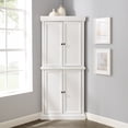 thumbnail image 3 of Tall Corner Pantry Cabinet - White Kitchen Storage, Stackable Modular Pantry, Space-Saving Cabinet Organizer, 3 of 5