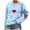 Light Blue, variant on Gytharion Cute Heart Print Sweatshirts for Women Loose Casual Valentine's Day Pullover Shirts Trendy Long Sleeve Crew Neck Blouses Ladies Soft Cozy Valentines Tops