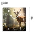 thumbnail image 2 of 12 Inch Wall Clock Battery Operated Silent Clock Decorative for Office, Kitchen, Outdoor, Living Room，Reindeer in The Wood Cute Drawing, 2 of 4