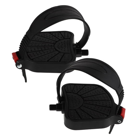 Raindrops 1Pair Mountain Bike Clip Pedals with Plastic Platform Suitable for Road and Stationary Cycling