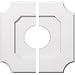 thumbnail image 3 of Ekena Millwork CMP16LE2-05000 16 in. OD x 5 in. ID Square Locke Architectural Grade PVC Contemporary Ceiling Medallion - 2 Piece, 3 of 4