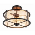 thumbnail image 4 of allen + roth Buxton Creek 3-Light 13-in Matte Black Semi Flush Mount Light, 4 of 9