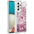 thumbnail image 4 of for Samsung Galaxy A53 5G Glitter Case with Ring Holder, Bling Sparkle Floating Liquid Soft TPU Cushion Fashion Girly Women Girls Clear Case Cover for Samsung Galaxy A53 5G  Rose Gold, 4 of 14