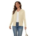 thumbnail image 5 of UVPLove Women's Lightweight Button-Down Cardigan Sweater,Light Khaki,3XL,(S-3XL)(Oversized Fit - Runs Large, Choose One Size Smaller), 5 of 9