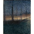 thumbnail image 2 of Eugène Jansson 12x14 Black Ornate Wood Framed Double Matted Museum Art Print Titled: Evening in Kornhamnstorg, Stockholm (1897), 2 of 5