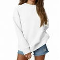 thumbnail image 2 of Dwellite Womens Sweatshirts Oversized Crewneck Y2K Hoodies Fall Fashion 2025 Teen Girls Clothes Cute Winter Pullover Sweater White 2XL, 2 of 7