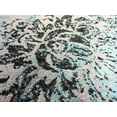 thumbnail image 2 of Studio Collection Vintage French Damask Design Contemporary Modern Area Rug Rugs 3 Different Color Options  (Damask Silver Grey / Aqua Blue, 2 x 3), 2 of 3